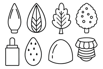 forest green line art contemporary modern forest design