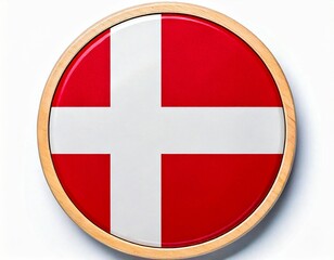 Obraz premium Flag of Denmark flat icon 