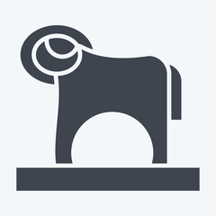Icon RAM. related to Kazakhstan symbol. glyph style. design editable