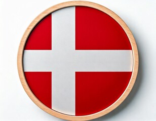 Obraz premium Flag of Denmark flat icon 