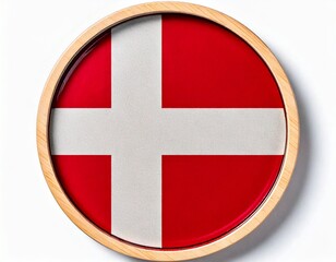 Obraz premium Flag of Denmark flat icon 