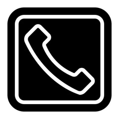 telephone glyph icon