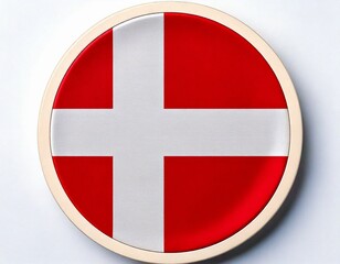 Obraz premium Flag of Denmark flat icon 