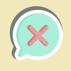 Fototapeta premium Sticker Chat. related to Exclamation symbol. design editable