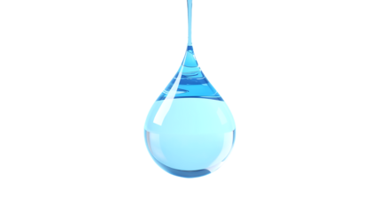 3D Water Drop Icon isolated on transparent background