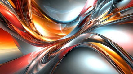A colorful, reflective car paint-inspired fluid abstract background, with swirling forms and metallic sheens
