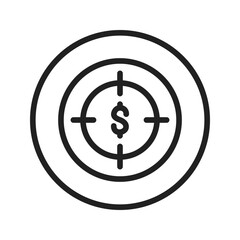 Target icon vector image. Suitable for mobile apps, web apps and print media.