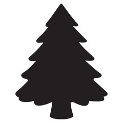 Pine Tree Icon Silhouette Evergreen Nature Symbol for Forest and Outdoor Design.eps