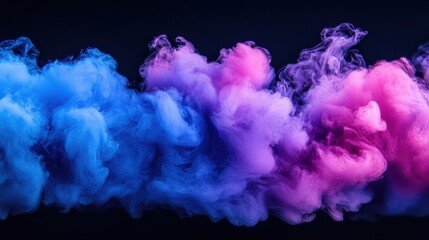 Fototapeta premium A dynamic and vibrant gradient of cobalt blue and violet purple on a black backdrop