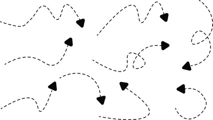 Editable Arrow Set Line, Curved Geometric Arrows , arrow icons set, vector arrows