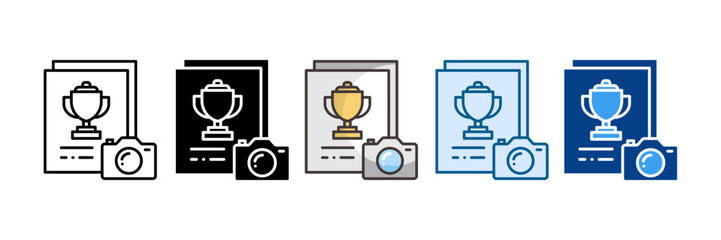 Photography Contest Icon Set Multiple Style Collection