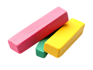 Creative Eraser Collection on White Background