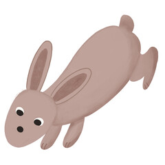 Cute Bunny Illustration Set – Hand-drawn Rabbits in Playful Poses