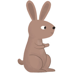 Cute Bunny Illustration Set – Hand-drawn Rabbits in Playful Poses