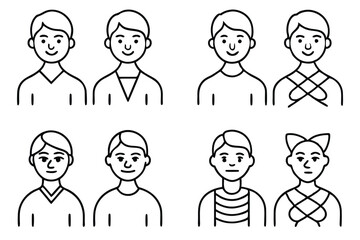 genotype vs phenot line art scientific concept drawing