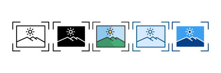 Screenshot Icon Set Multiple Style Collection