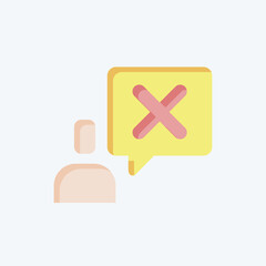 Icon Talk. related to Exclamation symbol. flat style. design editable