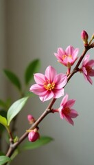 Obraz premium Close-up floral branch detail, minimalist living room , stock, bright, living space