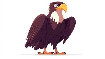 Naklejka premium Cartoon eagle illustration