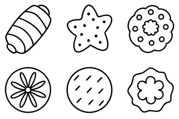 ginger snap line art used in dessert branding