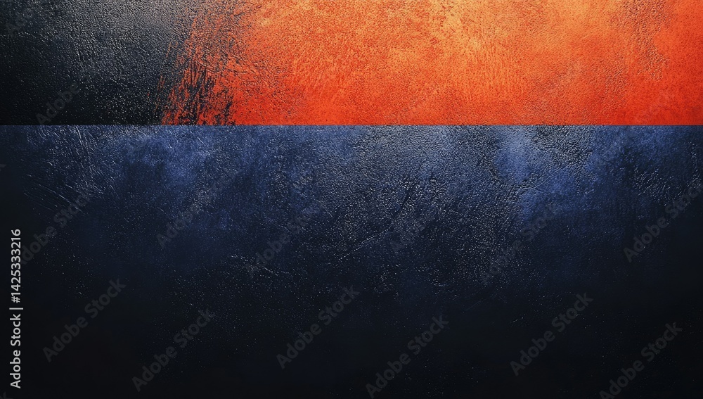 Aufkleber a close-up view of a beautifully textured fabric featuring a vibrant orange and deep blue color sche