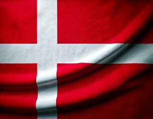 Fototapeta premium National Flag of Denmark white backround