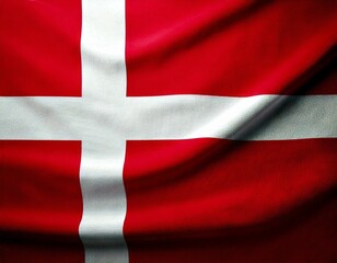 Obraz premium National Flag of Denmark white backround