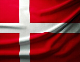 Obraz premium National Flag of Denmark white backround