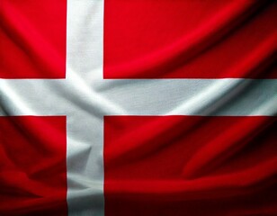 Obraz premium National Flag of Denmark white backround