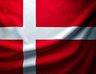 Obraz premium National Flag of Denmark white backround