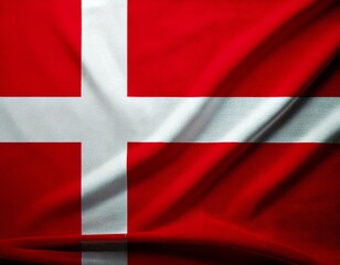 Obraz premium National Flag of Denmark white backround