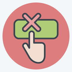 Obraz premium Icon Help. related to Exclamation symbol. color mate style. design editable