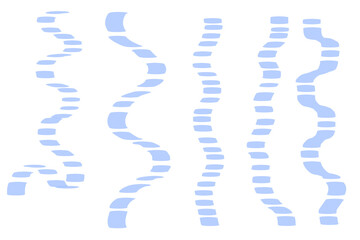 歪んだライン　青