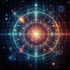 Obraz premium Grid A radiates digital harmony