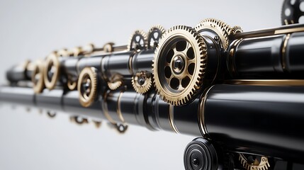 Naklejka premium Complex musical instrument, intricate design