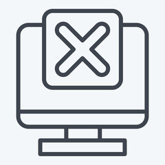 Fototapeta premium Icon System. related to Exclamation symbol. line style. design editable