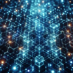 Obraz premium Nano Grid luminescent glow