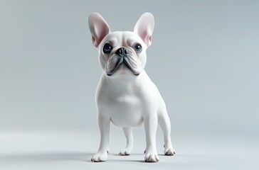 Photorealistic portrait of a French Bulldog, stylish stance