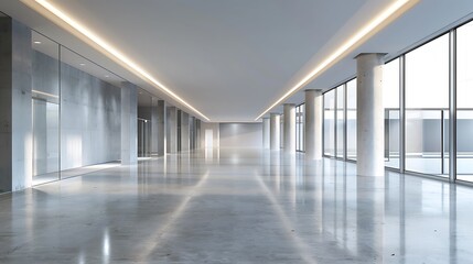 Obraz premium Empty modern office corridor