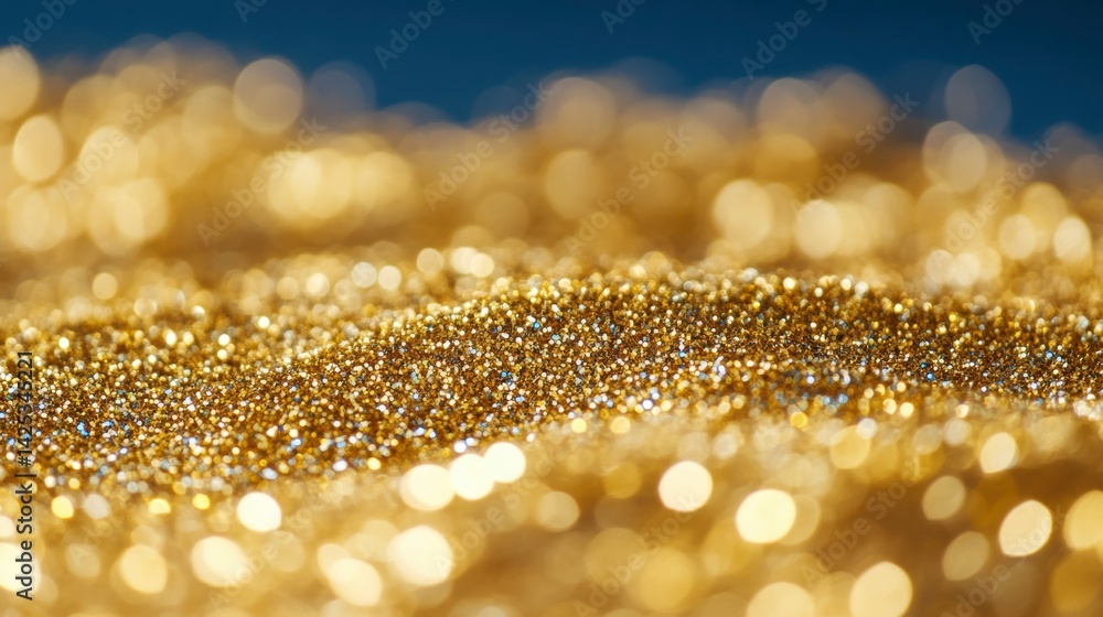 Aufkleber abstract golden glitter texture background with bokeh effect.