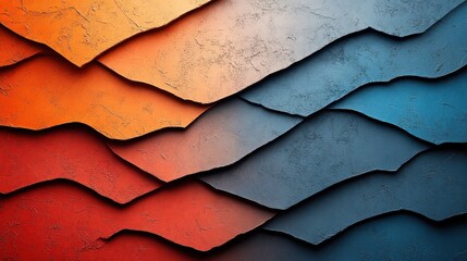 Gradient color textured overlapping shapes, abstract, artistic background, decoration