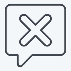 Icon Ask. related to Exclamation symbol. line style. design editable