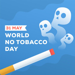 gradient illustration for world no tobacco day 31 may