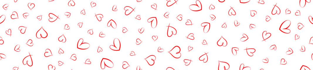 Red heart seamless pattern