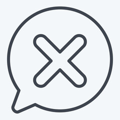 Obraz premium Icon Chat. related to Exclamation symbol. line style. design editable