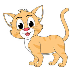 Adorable Cat Cartoon Illustration