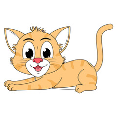Adorable Cat Cartoon Illustration