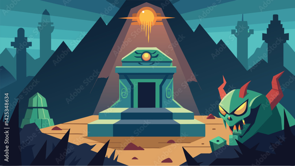 Aufkleber a strange artifact is discovered in an ancient tomb unleashing a terrifying entity that feeds on the
