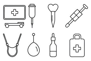medical diagnostic line art illustration for healthcare professionals