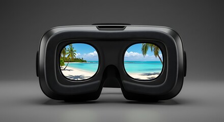 Virtual Reality Headset: Tropical Beach Escape